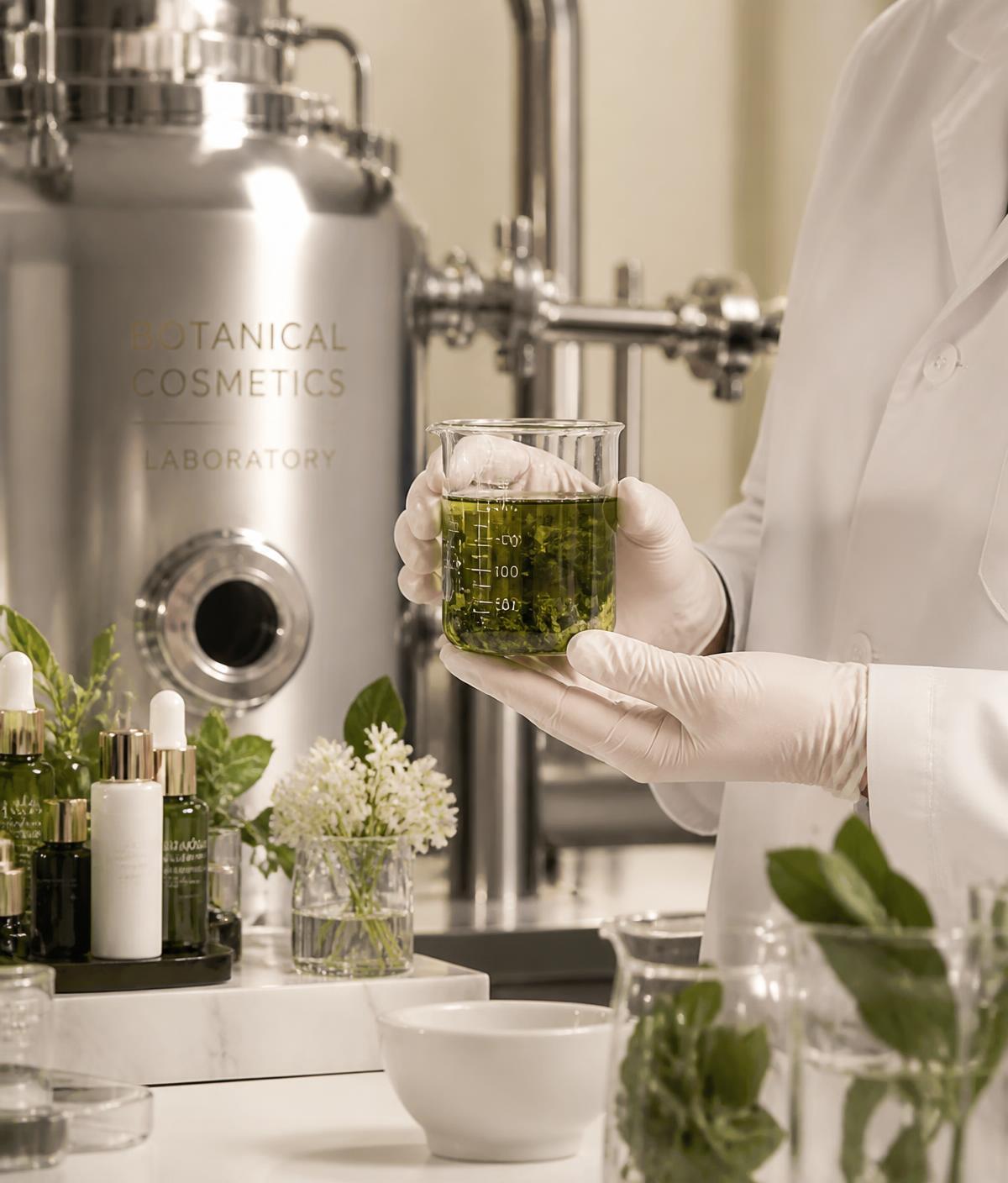 Botanical samples in a partner cosmetic development setting